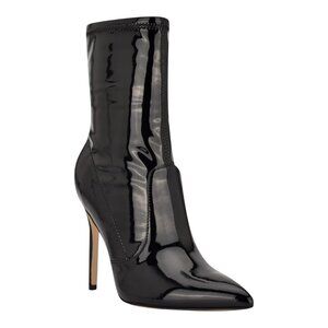 Nine West Womens Patent Pointed Toe Booties
